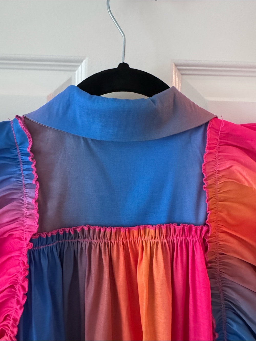 AKIRA Label Fall In Love Collared Mini Dress in Pink Multi. - Picture 9 of 12